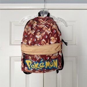 Pokemon Eevee Patterned Backpack with Logo